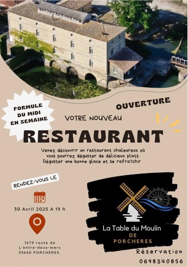 nouveau restaurant à Porchères