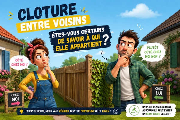 ⚖️ Clôture entre voisins : êtes-vous certain de savoir à qui elle appartient ?