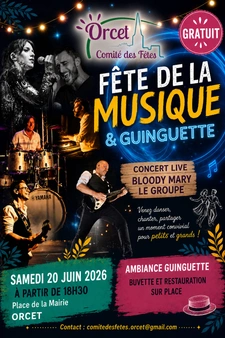 Fête de la Musique & Guinguette : samedi 20 juin 2026