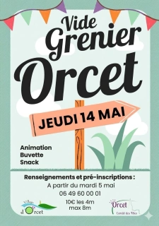 Vide Grenier à Orcet Le jeudi de l'ascension 14 mai 2026