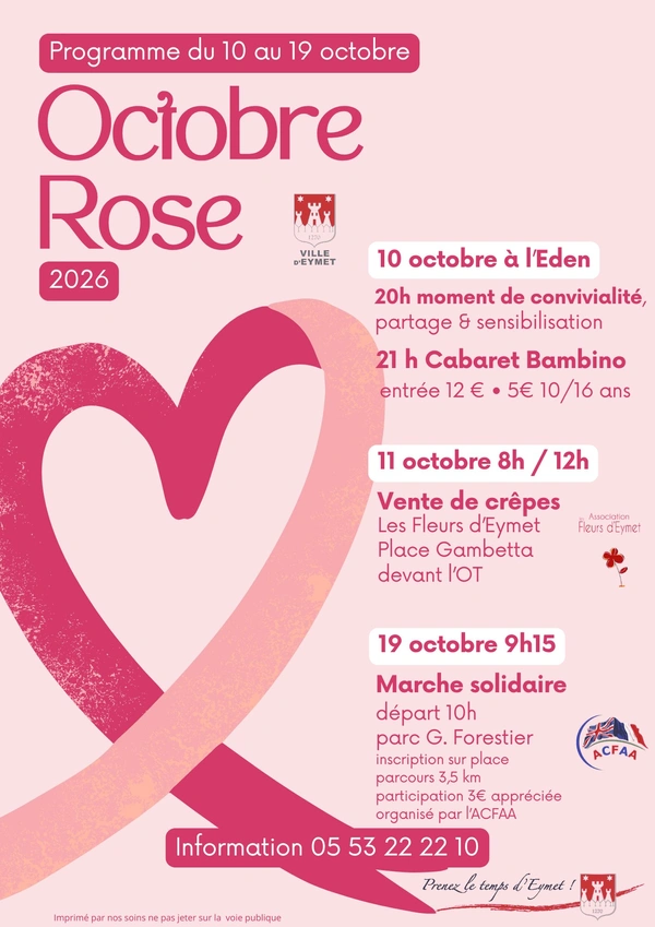 Octobre rose 2025 à Eymet