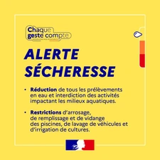 ALERTE SECHERESSE EN MORBIHAN A COMPTER DU 23 JUIN 2026