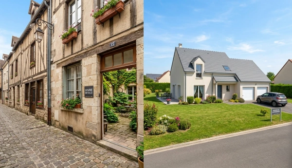 Maison de ville avec cour vs Maison de lotissement : le match immobilier