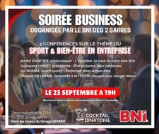 Soirée Business du BNI des 2 Sarres à Sarrebourg