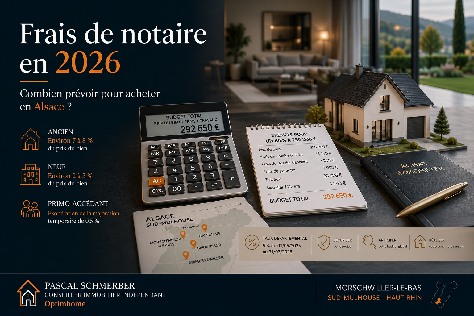 Frais de notaire en 2026 : combien prévoir pour acheter en Alsace ?