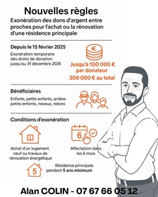 Dons familiaux exonérés pour l’achat ou la rénovation d’une résidence principale
