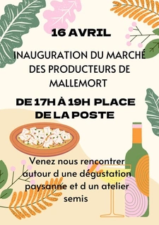Inauguration du marché des producteurs de Mallemort 16 AVRIL place de la poste