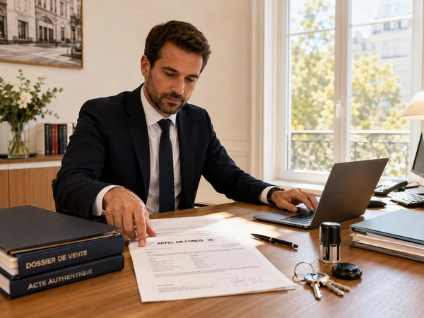 Comment se déroule l'appel de fonds lors d'une vente immobilière ?