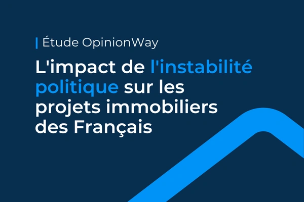 Résultats d'une étude OpinionWay sur l'impact de l'instabilité politique sur les projets immobiliers des Français.