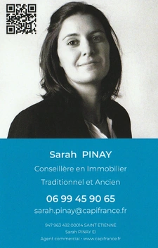 Nouvelle carte de visite - Sarah PINAY Capifrance