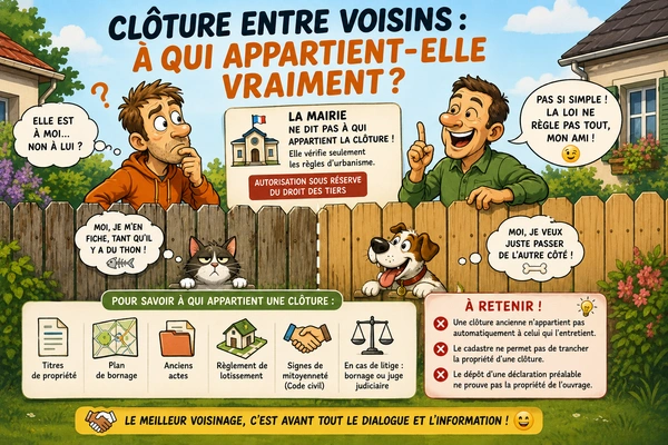 🏡 Clôture entre voisins : êtes-vous certain de savoir à qui elle appartient ?