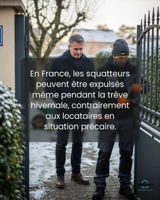 La trêve hivernale ne protège pas les squatteurs.