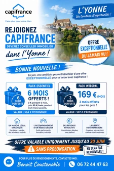 Recrutement de conseillers immobilier dans le département de l'Yonne (89)