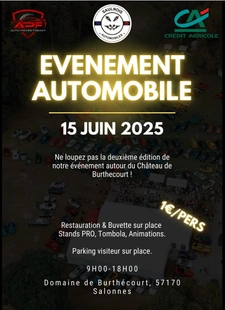 Evènement automobile autour du Château de BURTHECOURT