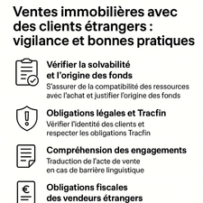 VENTES IMMOBILIÈRES AVEC DES CLIENTS ETRANGERS