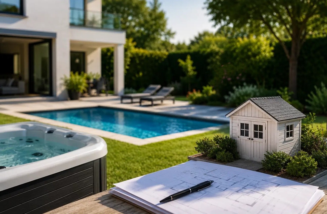 PISCINE, JACUZZI, ABRI de JARDIN : les règles à connaitre avant de se lancer