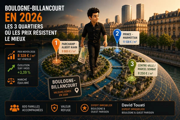 Boulogne-Billancourt : les 3 quartiers où les prix résistent le mieux en 2026