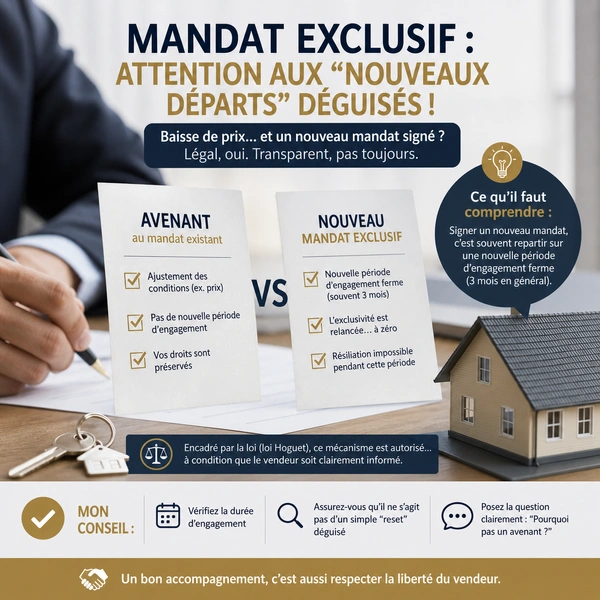 Mandat exclusif : attention aux “nouveaux départs” déguisés