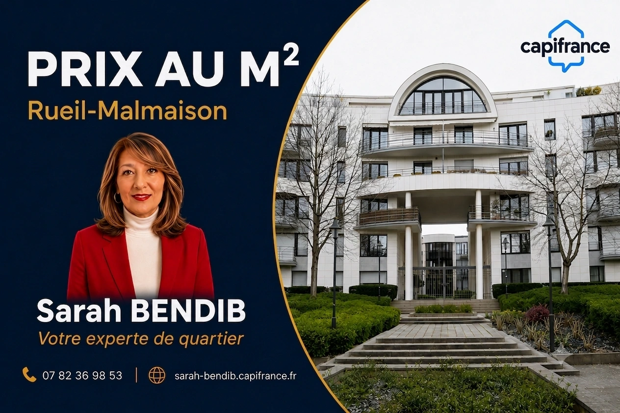 Prix m² Rueil-Malmaison et estimation immobilière - Agence immobilière Sarah Bendib