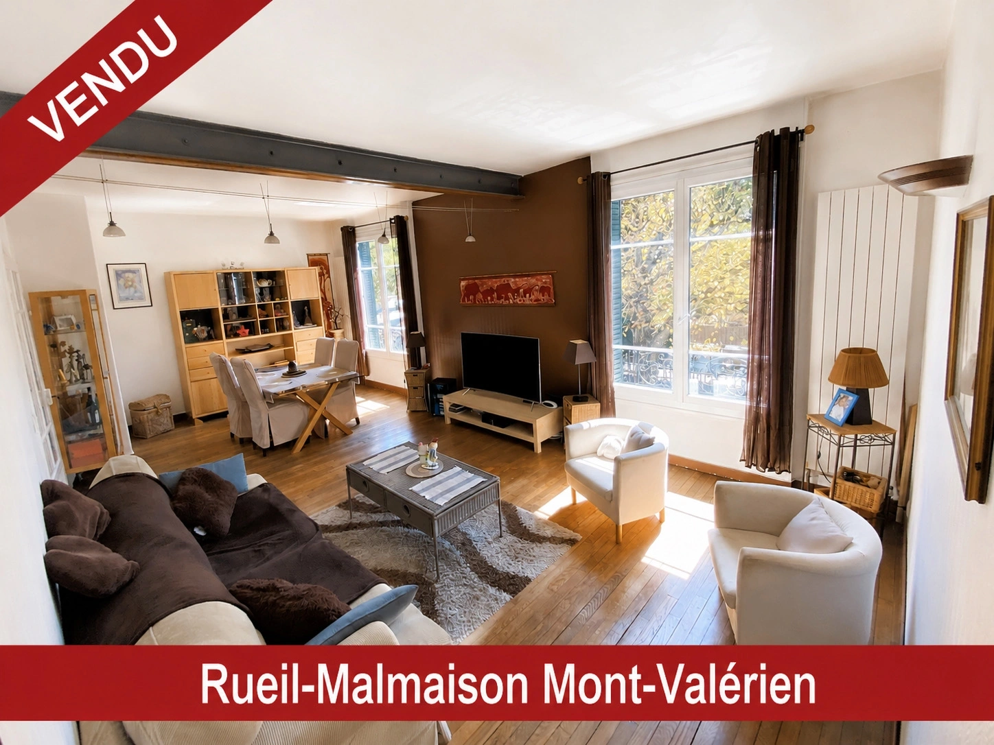 Vente d'une maison avec séjour lumineux et parquet au Mont-Valérien à Rueil-Malmaison par Sarah Bendib