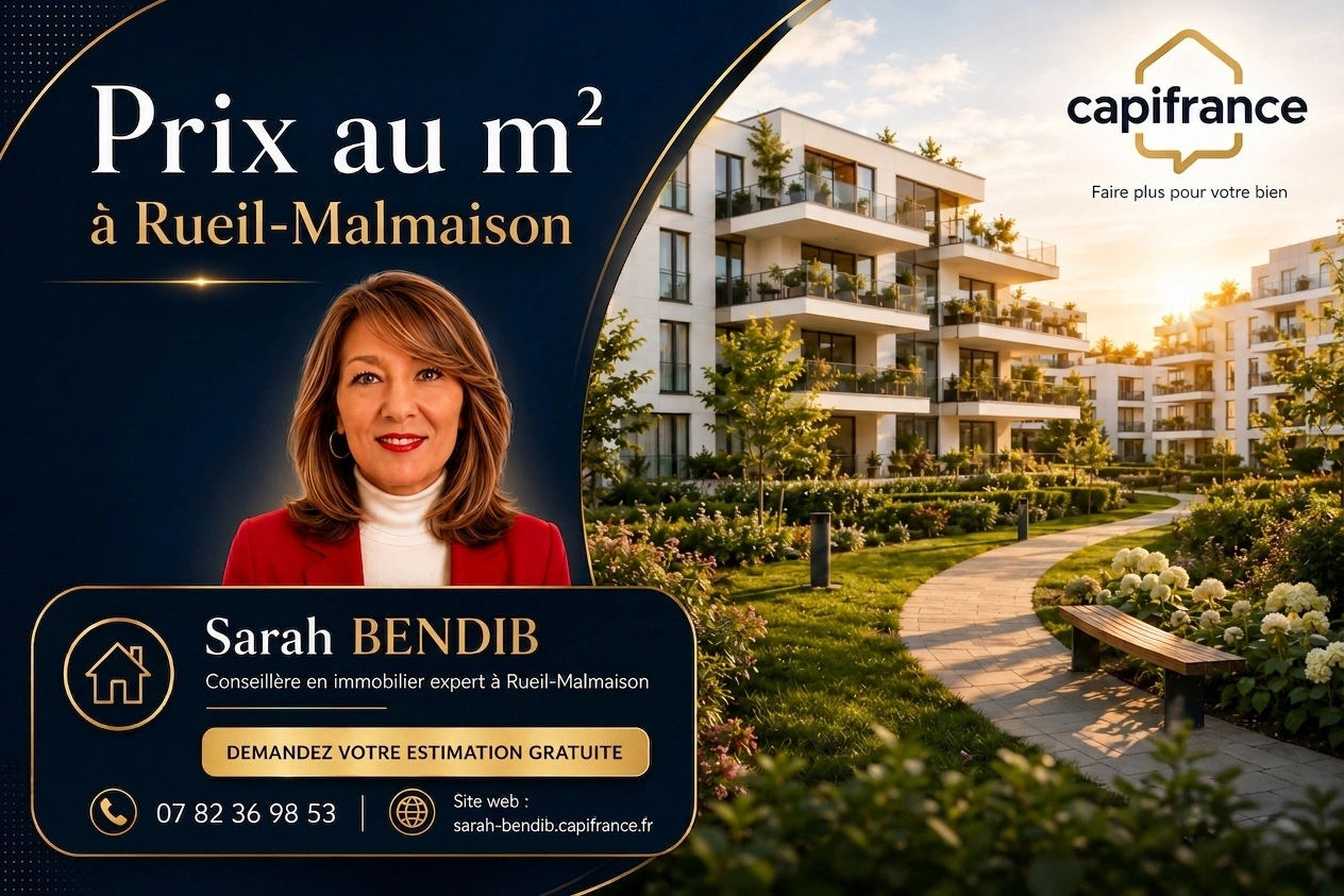 Prix m² Rueil-Malmaison et estimation immobilière - Agence immobilière Sarah Bendib