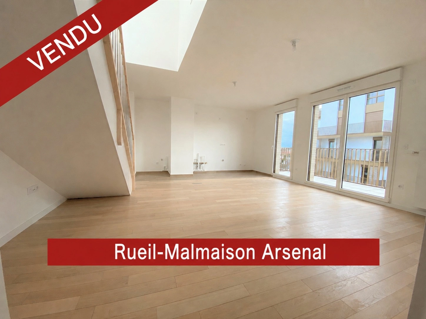 Appartement avec balcon vendu à Rueil-Malmaison Écoquartier de l'Arsenal par l'Agence immobilière Sarah Bendib