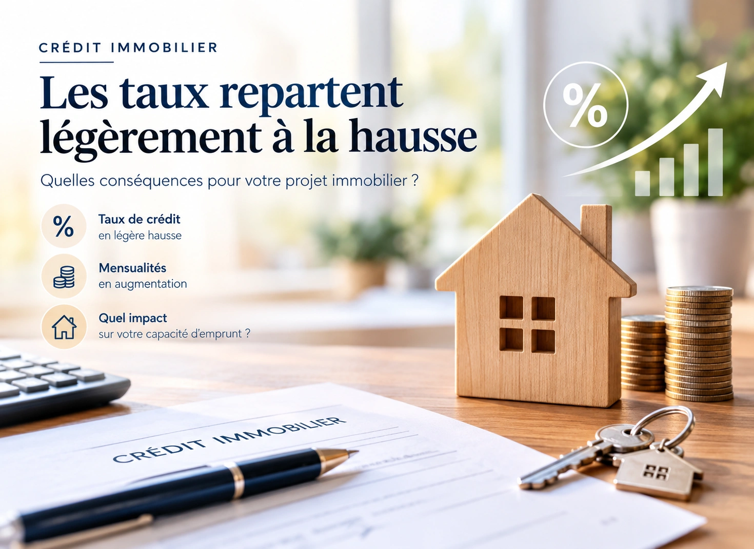 Crédit immobilier : les taux repartent légèrement à la hausse