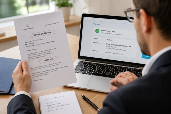 Comment se passe l'appel de fonds du notaire lors d'une vente immobilière ?