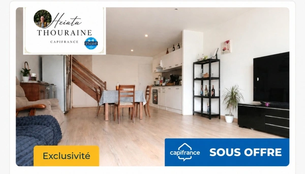 à vendre EXCLUSIVITÉ CAPIFRANCE – Charmante maison de village avec jardin et garage 4 pièces SAINT LIN (79)