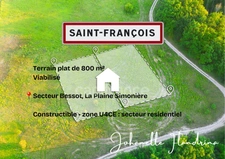 Terrain de 800 m² à vendre à SAINT FRANCOIS - La Plaine Simonière (971)