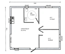 Maison neuve à louer, 2 chambres, 54 m², Gourbeyre