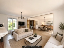 Maison familiale de 131 m² à vendre à Cergy Village – 3 chambres, bureau, jardin et garage