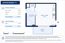 appartement à vendre 1 pièces MAROMME (76)
