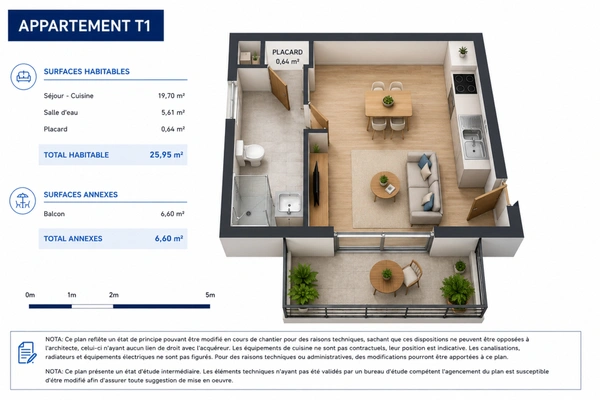 appartement à vendre 1 pièces MAROMME (76)