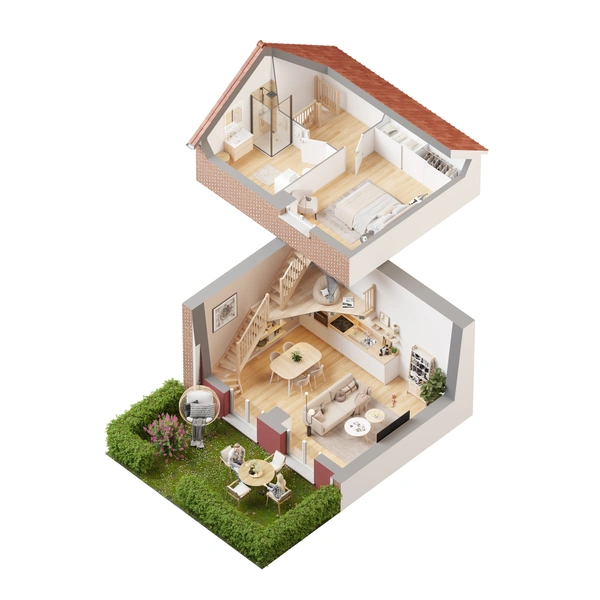 Dpt Seine Maritime (76), à vendre LE HOULME appartement T2 de 52,93 m² - 