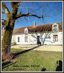 Indre (36), SAINT LACTENCIN longère mitoyenne à rénover