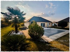 Maison plain-pied 4 chambres + piscine chauffée + dépendance 72 m² – Quincy