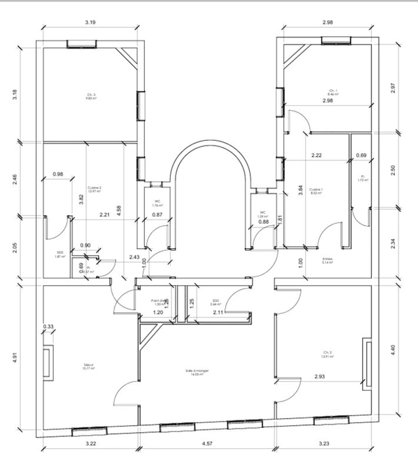 Hyper centre d’Asnières-sur-Seine – A vendre appartement- dernier étage avec ascenseur : 103 m² habitables et un double potentiel rare