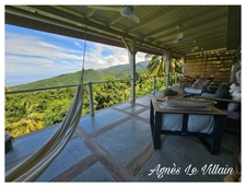 Villa + 3-room apartment with sea and Morne view and swimming pool on 3,500 m2