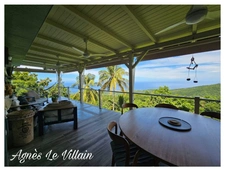 Villa + 3-room apartment with sea and Morne view and swimming pool on 3,500 m2