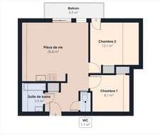 Haute Savoie (74), à vendre SAMOENS - Domaine skiable Grand-Massif - Appartement T3 