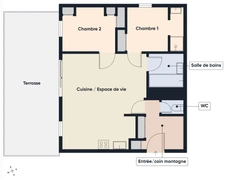 Haute Savoie (74), à vendre SAMOENS - Domaine skiable Grand Massif - Appartement T3 bis 51 m²
