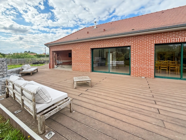 Maison plain-pied récente – 127 m² – 3 chambres – Sous-sol complet – Iwuy