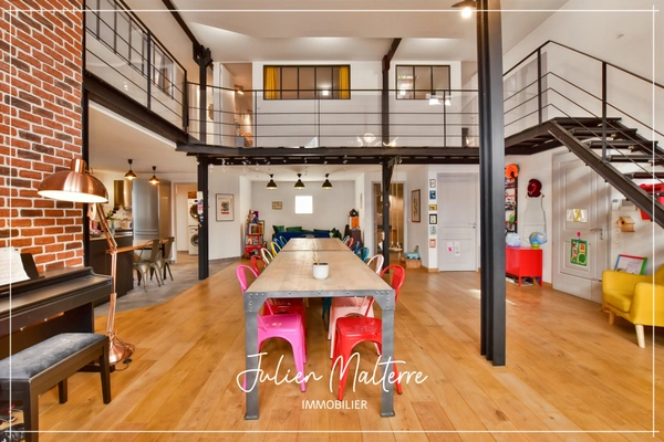 SAINT ETIENNE (42) - Exceptionnel LOFT de 165 m² avec 5 chambres et garage - Quartier Tréfilerie