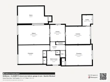 Bright 4-room apartment, 86 m2, SAINT-ETIENNE, 2 bedrooms (possibility of 3), garage and cellar