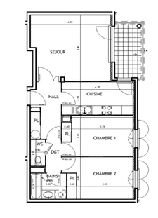 Dpt Haute Savoie (74), à vendre FAVERGES appartement T3 ( 67 m2) 2ème étage avec terrasse et vue.