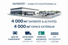 Dpt Rhône (69), A LOUER  LYON NORD  - ENTREPÔT / LOCAL D’ACTIVITÉ – VISIBILITÉ AUTOROUTE N°1 – AXE PARIS / MARSEILLE