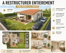 A 15 mn de Villefranche -  TAPONAS (69220 ) - TRES RARE – BÂTI À RESTRUCTURER ENTIÈREMENT – FORT POTENTIEL