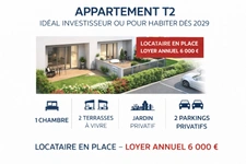 Appartement à vendre 3 pièces à TAPONAS (69220) Actuellement loué 6 000 €/an- T2 Duplex avec son Jardin 192 m²+ 2 Parkings. 