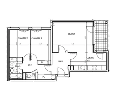 Dpt Haute Savoie (74), à vendre FAVERGES appartement T3 100% RENOVE ( 73,21 m2) Expo Sud Est au 2ème étage avec terrasse 